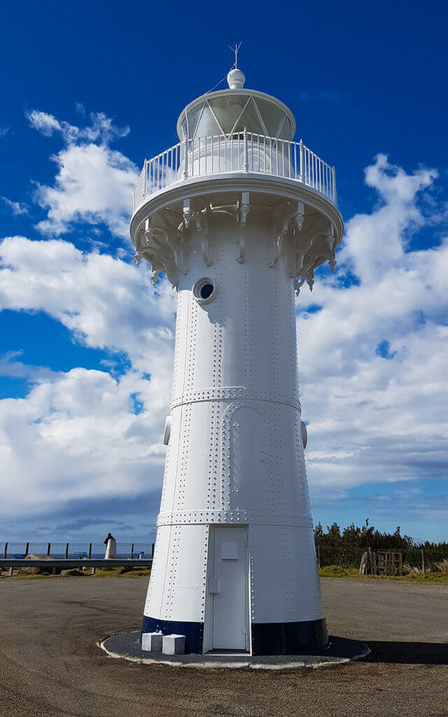 Warden Head Lighthouse is on a headland near Ulladulla