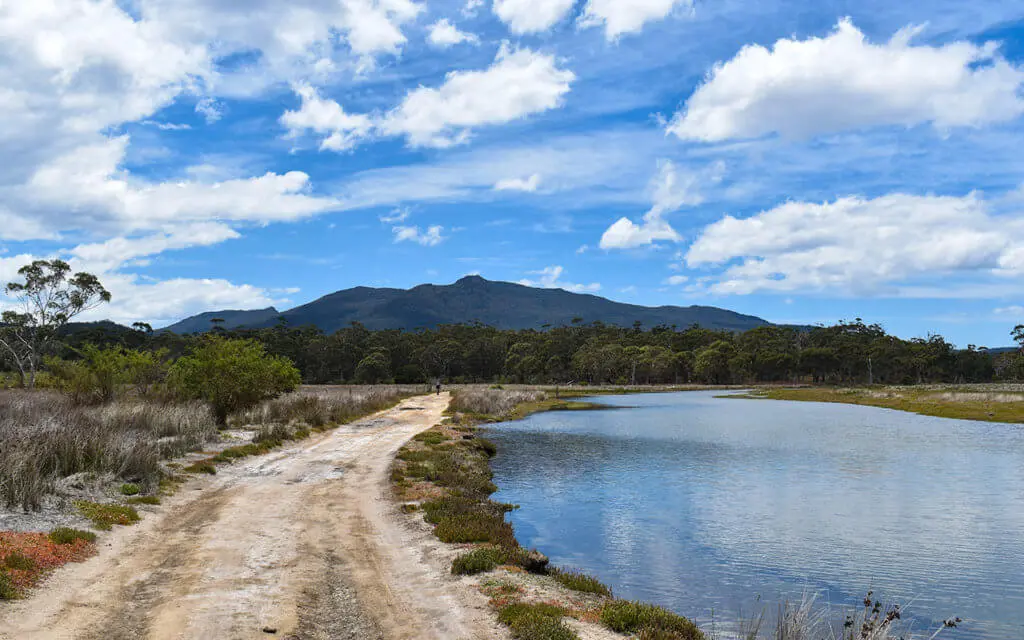 There is an isthmus linking the two parts of Maria Island