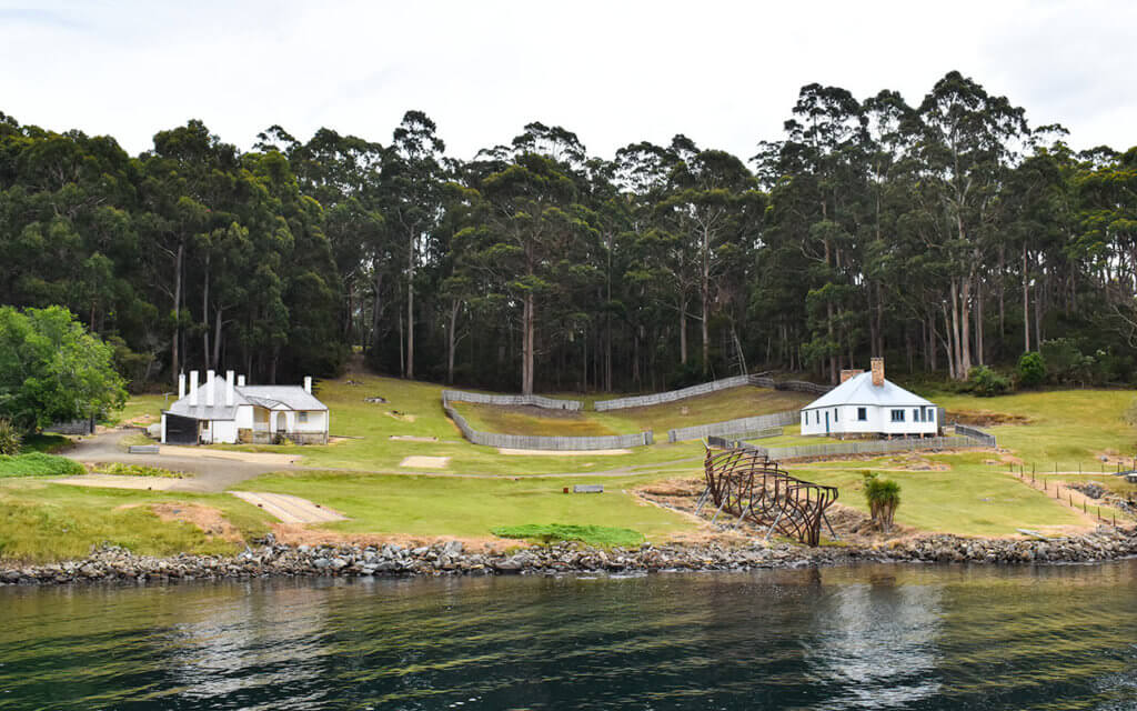 The dockyard and its cottages is a nice sight at Port Arthur