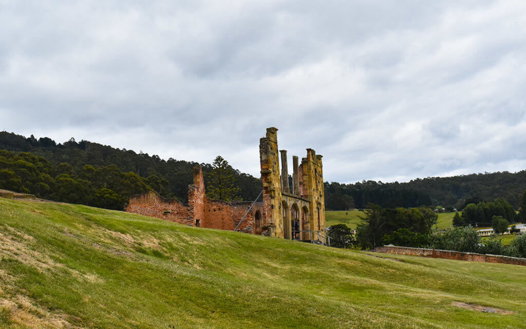Not much remains of the hospital at Port Arthur