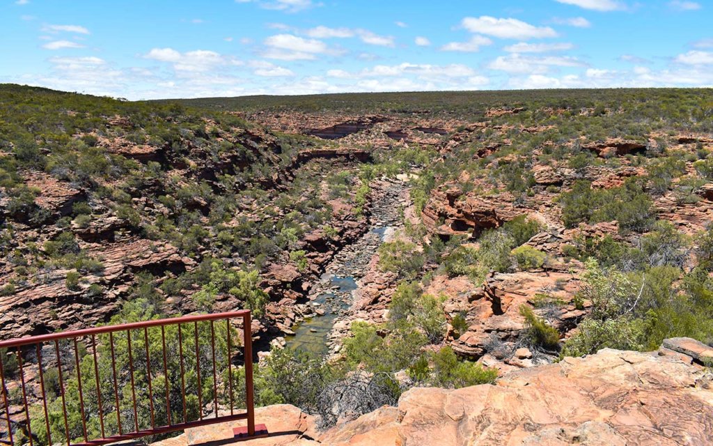 There are several lookouts in Kalbarri National Park with dramatic views