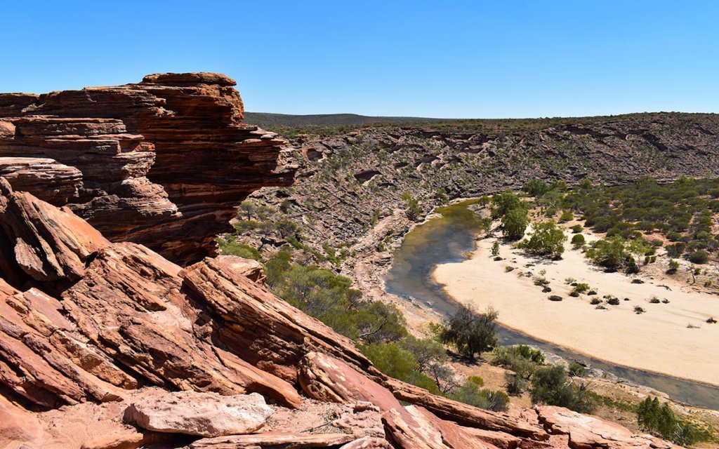 The Z-Bend is one of the sights in Kalbarri National Park