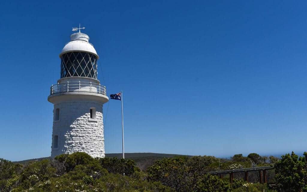 In Western Australia, Cape Naturaliste as an interesting lighthouse