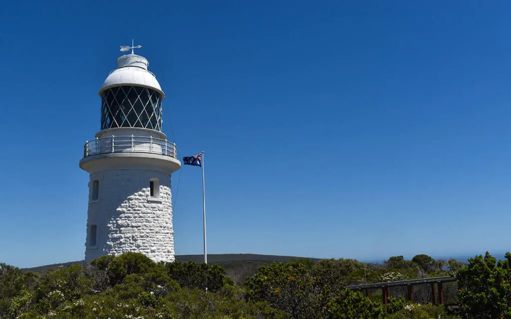 In Western Australia, Cape Naturaliste as an interesting lighthouse