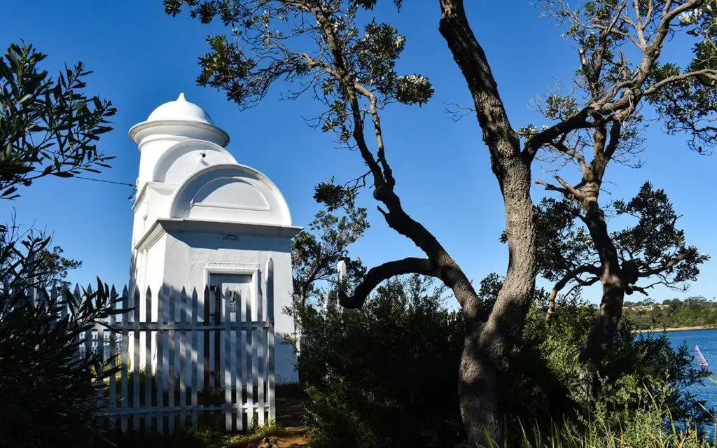 Grotto Point Lighthouse is tucked away in Sydney's Middle Harbour