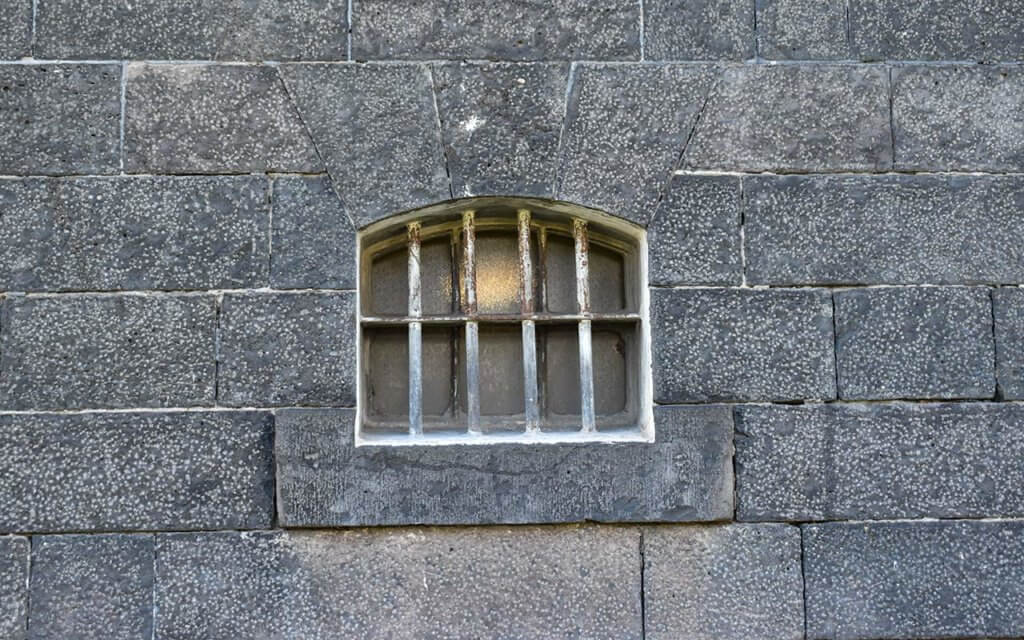 The bluestone of the Old Jail in Melbourne is quite unique