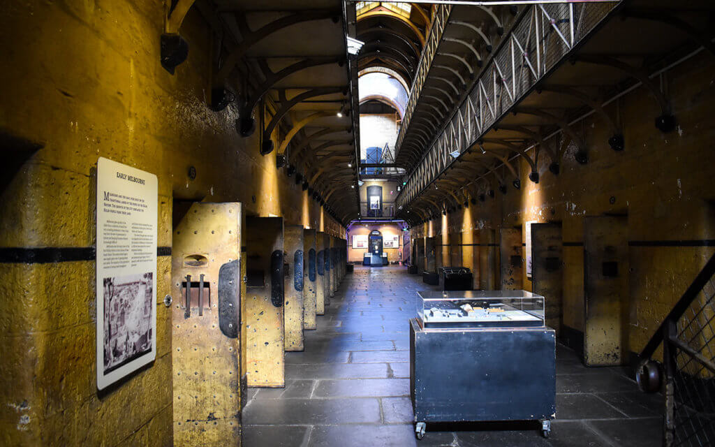 The ground floor of the Old Melbourne Gaol was for the most dangerous criminals