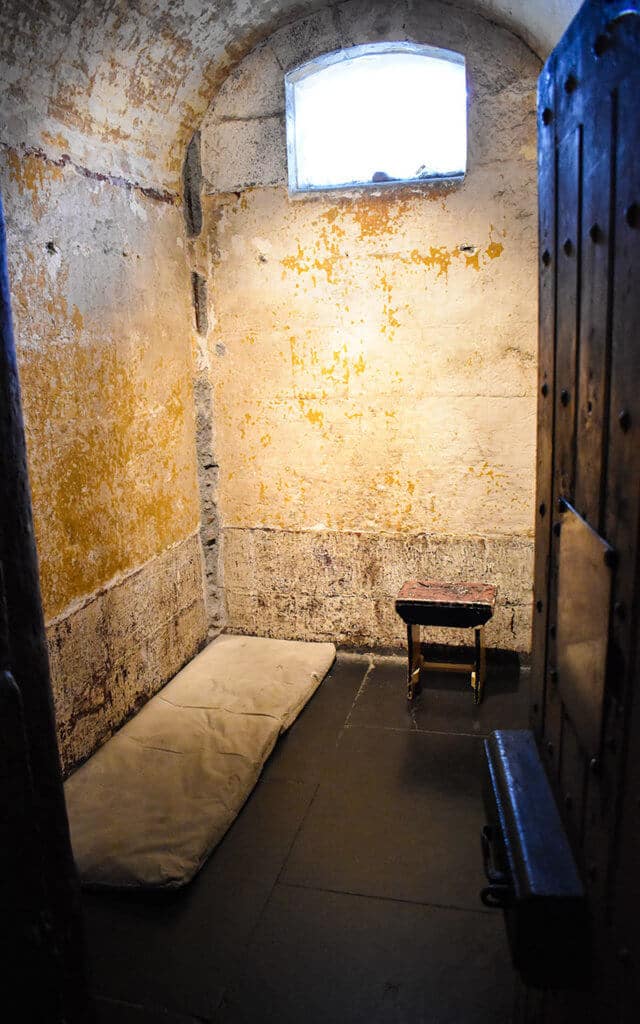 The cells in the Old Melbourne Gaol are pretty bare