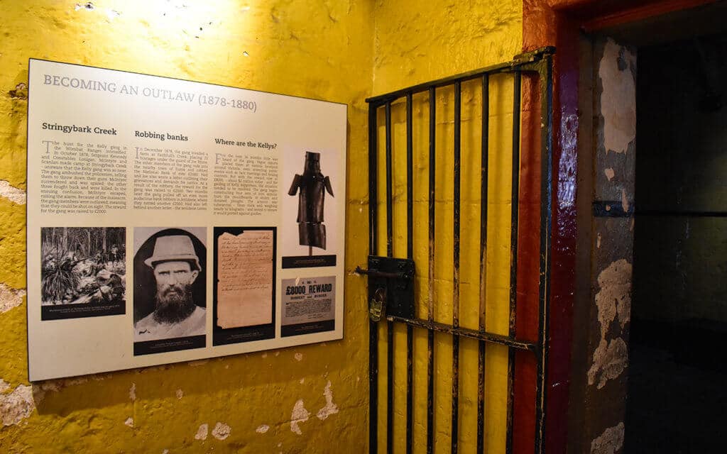 Ned Kelly's cell is preserved in the jail