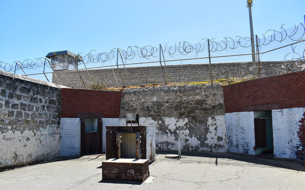 The exercise yard is where the riots started in Fremantle Prison