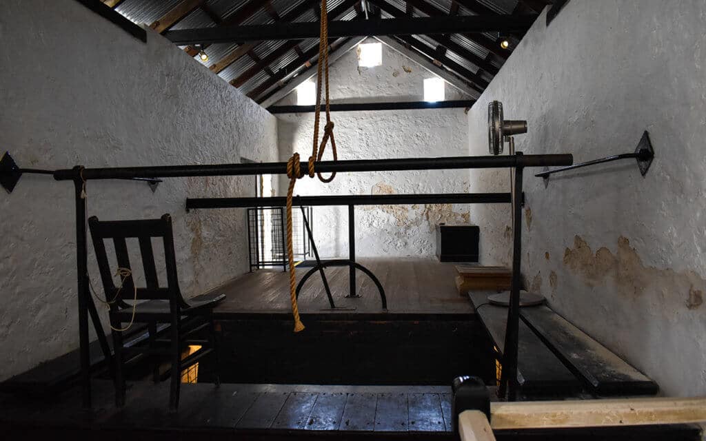 Over 40 criminals were hanged in the gallows at Fremantle Prison