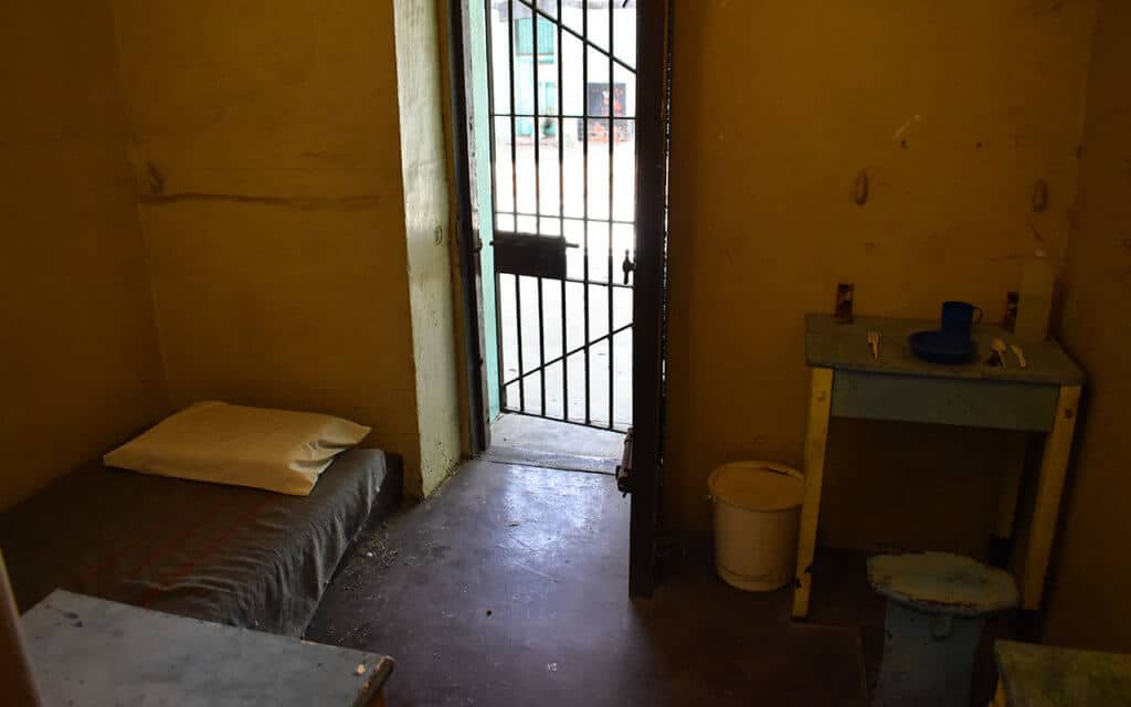 The prison cells in Fremantle were pretty basic