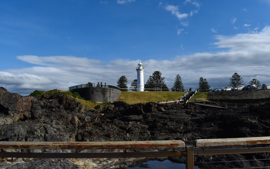 The Kiama Blowhole is located near the lighthouse
