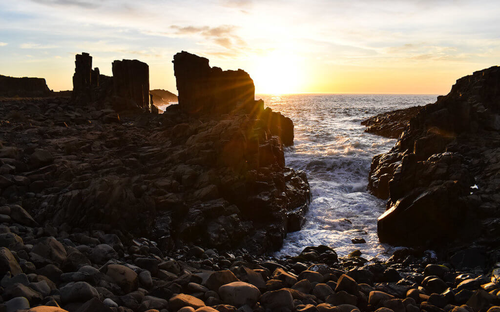 Sunrises are a true spectacle at Bombo Quarry