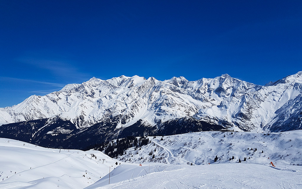 The most beautiful panorama of the Mont Blanc is in Les Contamines-Montjoie