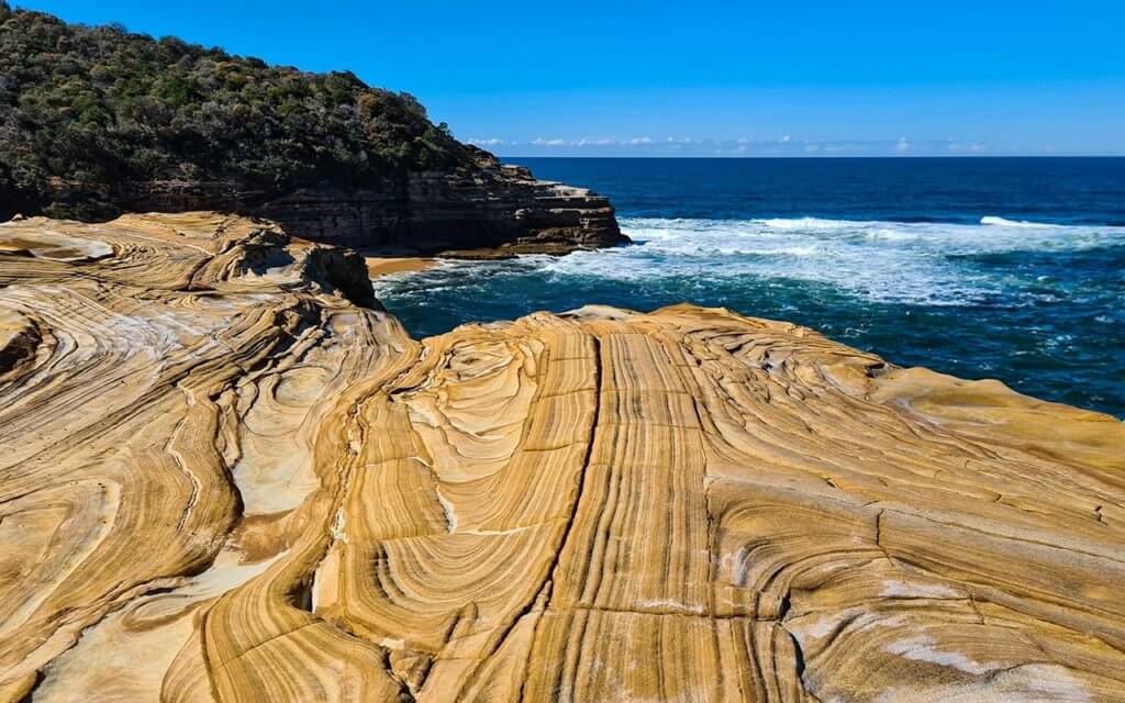 The coloured rocks are a feature of Bouddi National Park